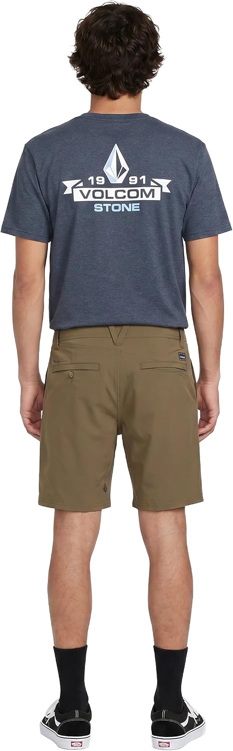 Volcom Men's Regular Frickin Cross Shred 20" Hybrid Water Repellent Short Sage Leaf