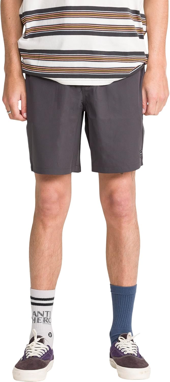 Volcom Men's Steppen Ew 17" Elastic Waist Short Asphalt Black