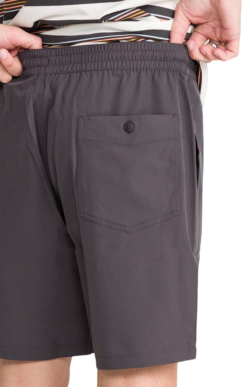 Volcom Men's Steppen Ew 17" Elastic Waist Short Asphalt Black