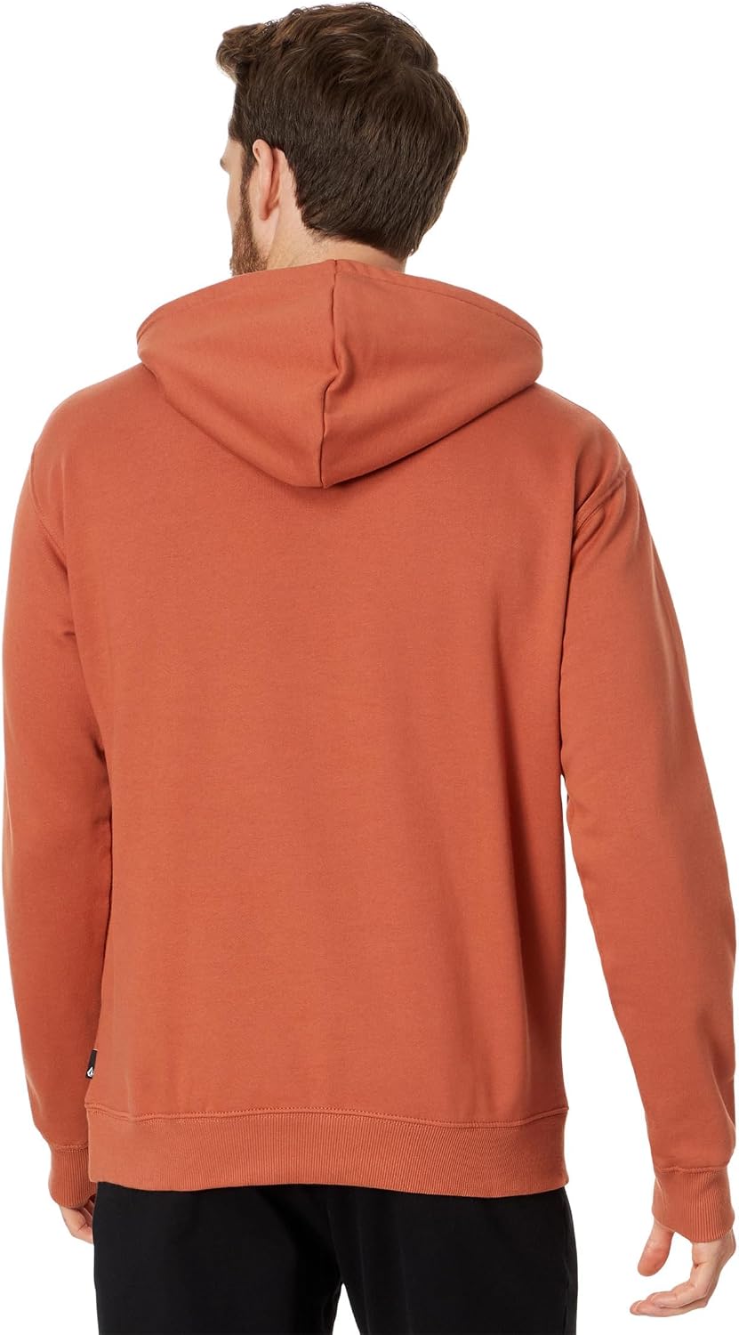 Volcom Men's Pullover Logo Fleece Hooded Sweatshirt – Soft Brushed Interior, Classic Fit, Kangaroo Pocket, Ribbed Cuffs & Hem Rust