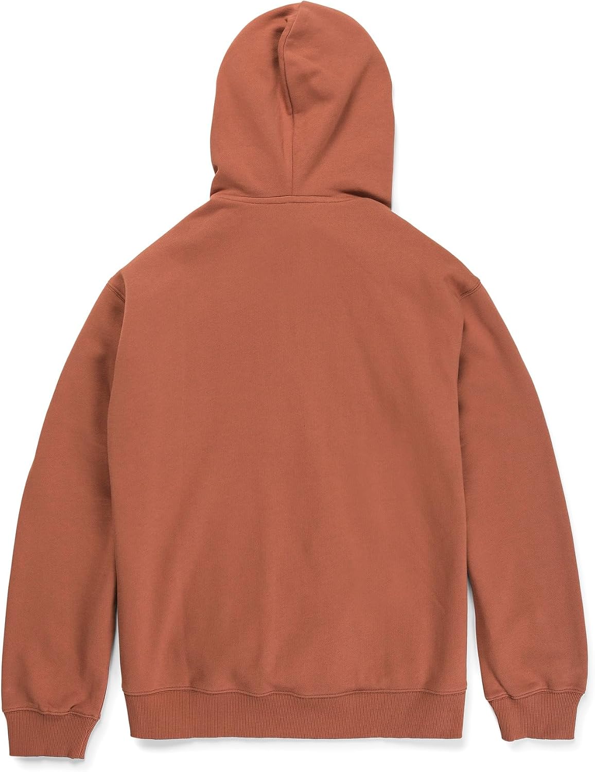 Volcom Men's Pullover Logo Fleece Hooded Sweatshirt – Soft Brushed Interior, Classic Fit, Kangaroo Pocket, Ribbed Cuffs & Hem Rust
