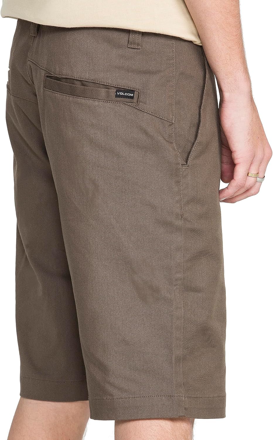 Volcom Men's Vmonty Stretch 22 Chino Shorts – Casual Everyday Wear, Relaxed Fit Mushroom
