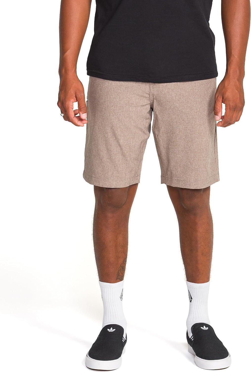 Volcom Men's Kerosene 21" Hybrid Chino Shorts Quick-Dry Stretch Fabric Mushroom