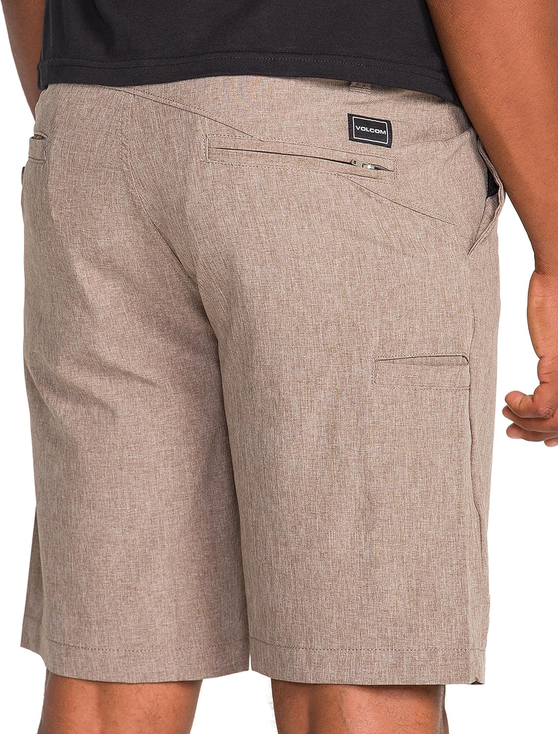 Volcom Men's Kerosene 21" Hybrid Chino Shorts Quick-Dry Stretch Fabric Mushroom