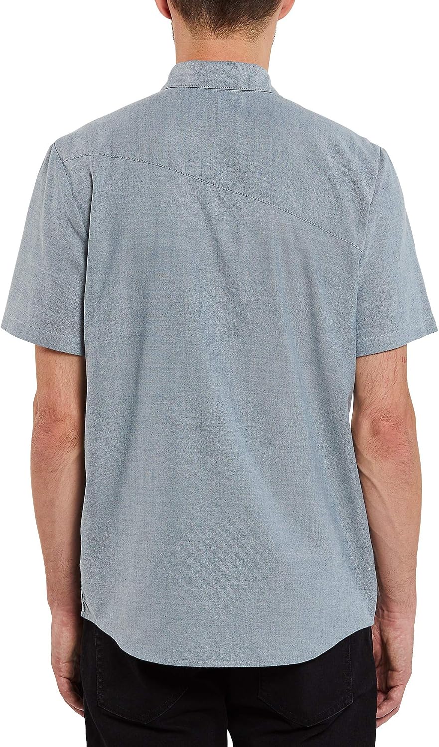 Volcom Men's Everett Oxford Short Sleeve Button Down Woven Shirt Rincon Blue