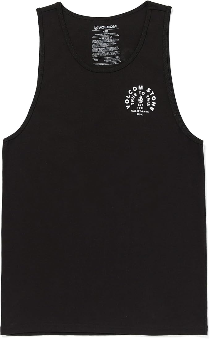 Volcom Men's Iconic Stone Tie Dye Tank Black