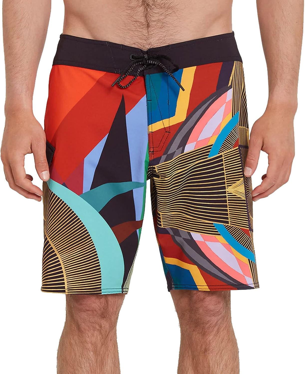 Volcom Men's 19" Mod-Tech Board Shorts- Performance UPF 50+ Sun Protection Quick-Dry Swim Bottoms M-red