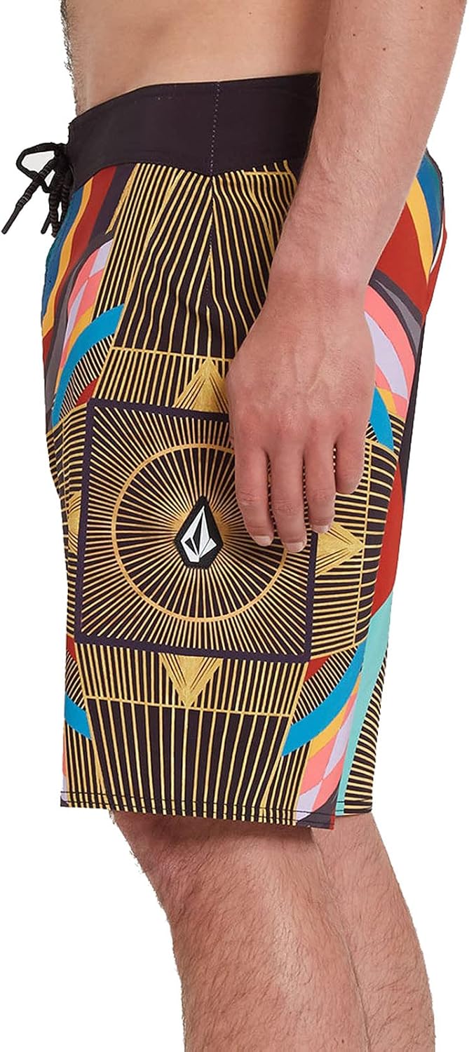 Volcom Men's 19" Mod-Tech Board Shorts- Performance UPF 50+ Sun Protection Quick-Dry Swim Bottoms M-red
