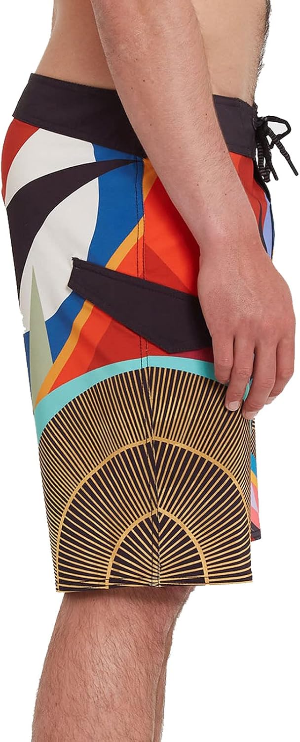 Volcom Men's 19" Mod-Tech Board Shorts- Performance UPF 50+ Sun Protection Quick-Dry Swim Bottoms M-red