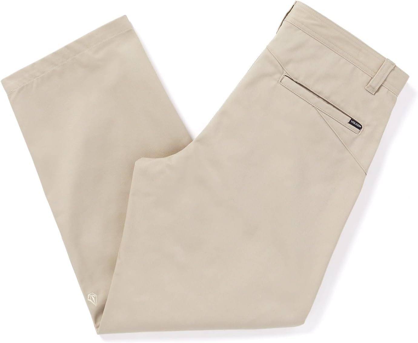 Volcom Men's Frickin Skate Loose Baggy Fit Chino Pants – Relaxed Tapered 17″ Leg Opening, 30″ Inseam Light Khaki