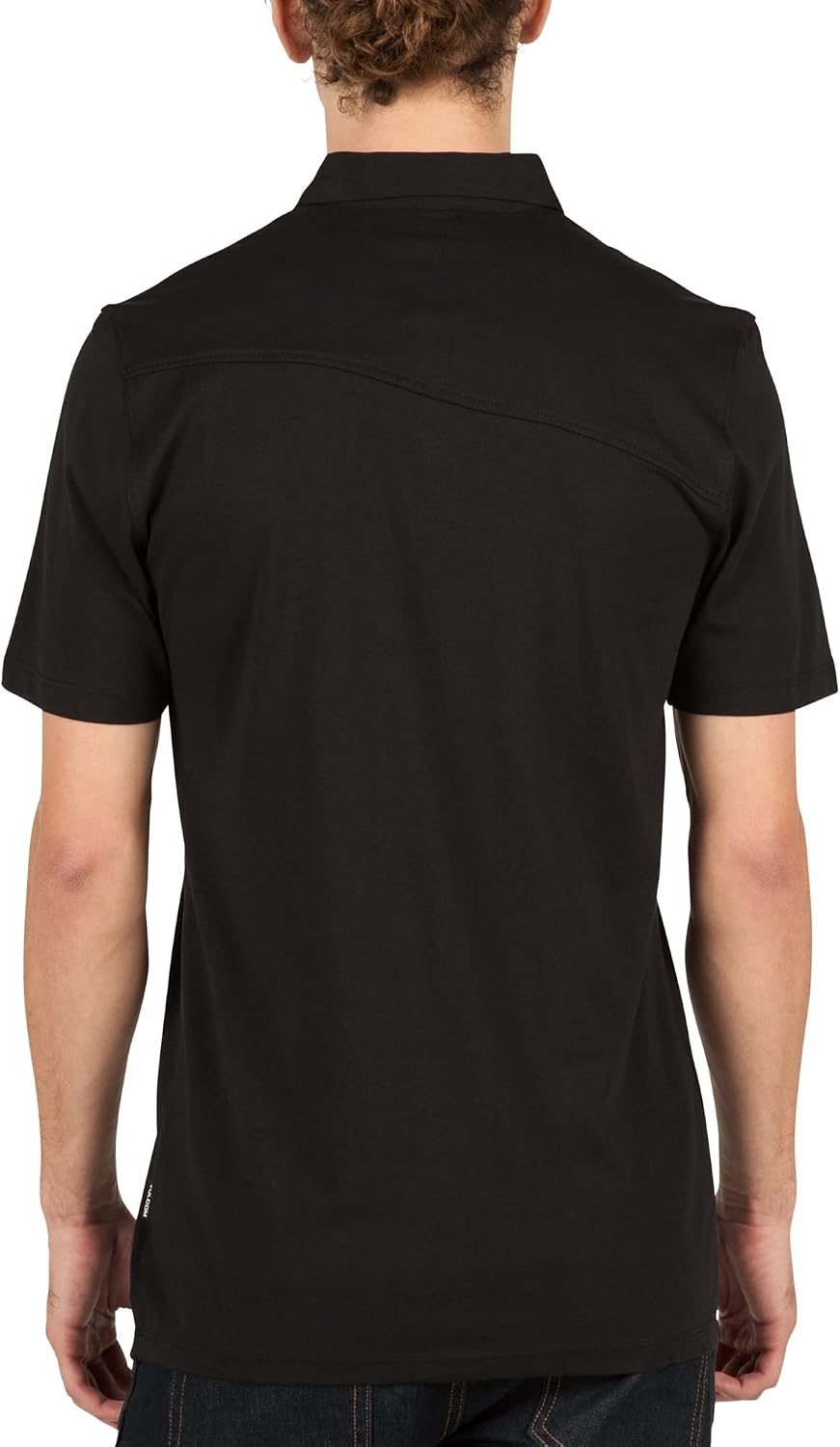 Volcom Men's Wowzer Modern Fit Short Sleeve Polo Shirt Black