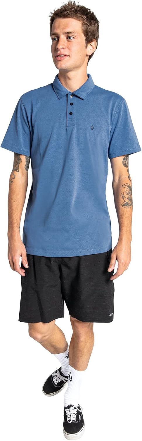 Volcom Men's Wowzer Hazard Performance Golf Polo Riverside