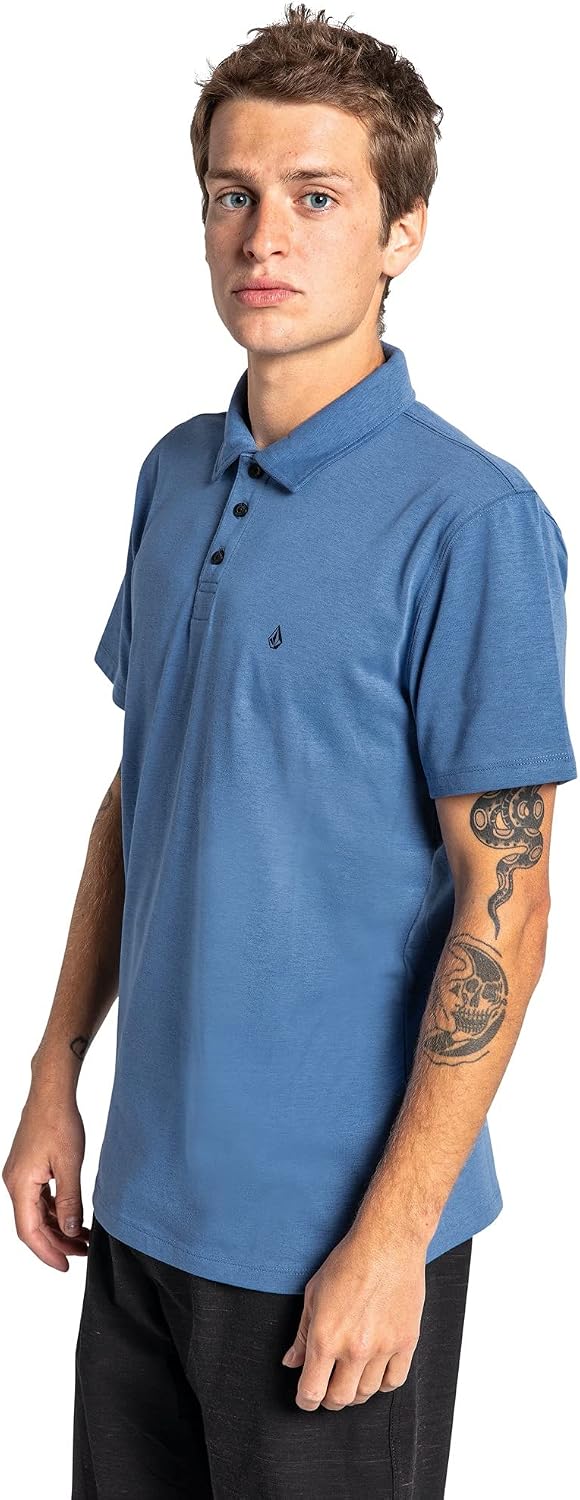 Volcom Men's Wowzer Hazard Performance Golf Polo Riverside