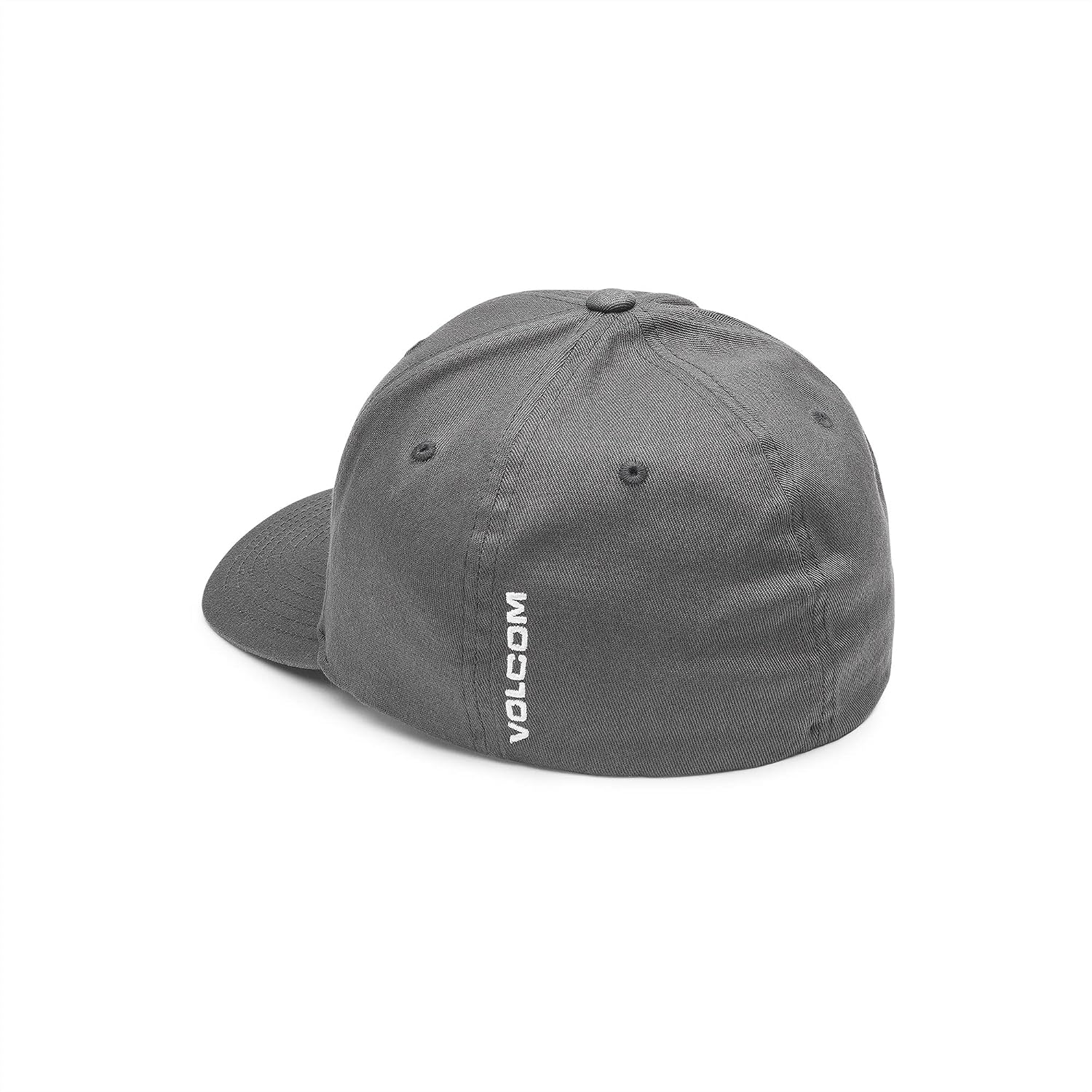 Volcom Men's Full Stone Flexfit Hat - 6-Panel Structured Stretch Twill Baseball Cap Iron Gate