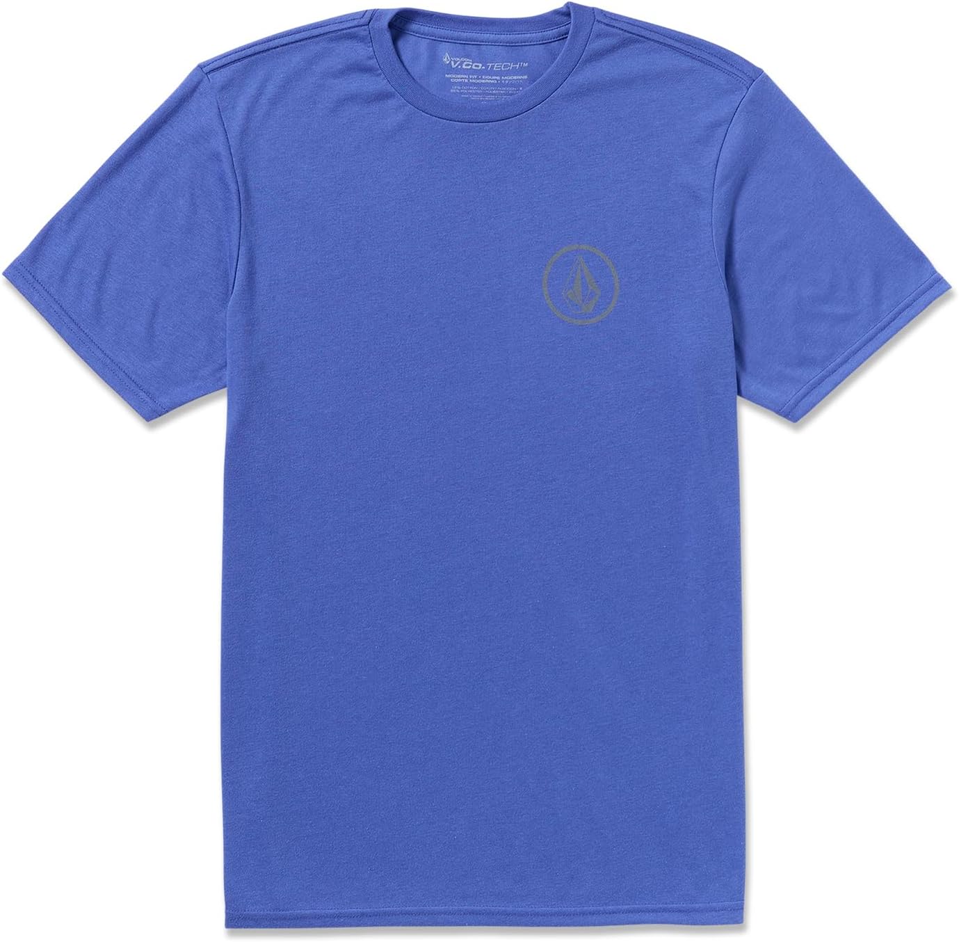 Volcom Men's Stone Tech Short Sleeve Quick Drying Tee Ultramarine Circle