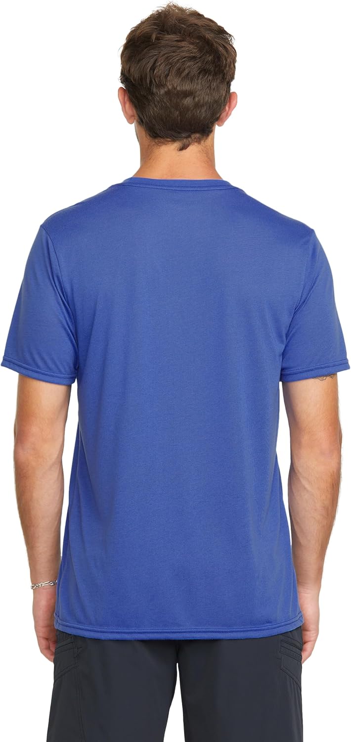 Volcom Men's Stone Tech Short Sleeve Quick Drying Tee Ultramarine Circle