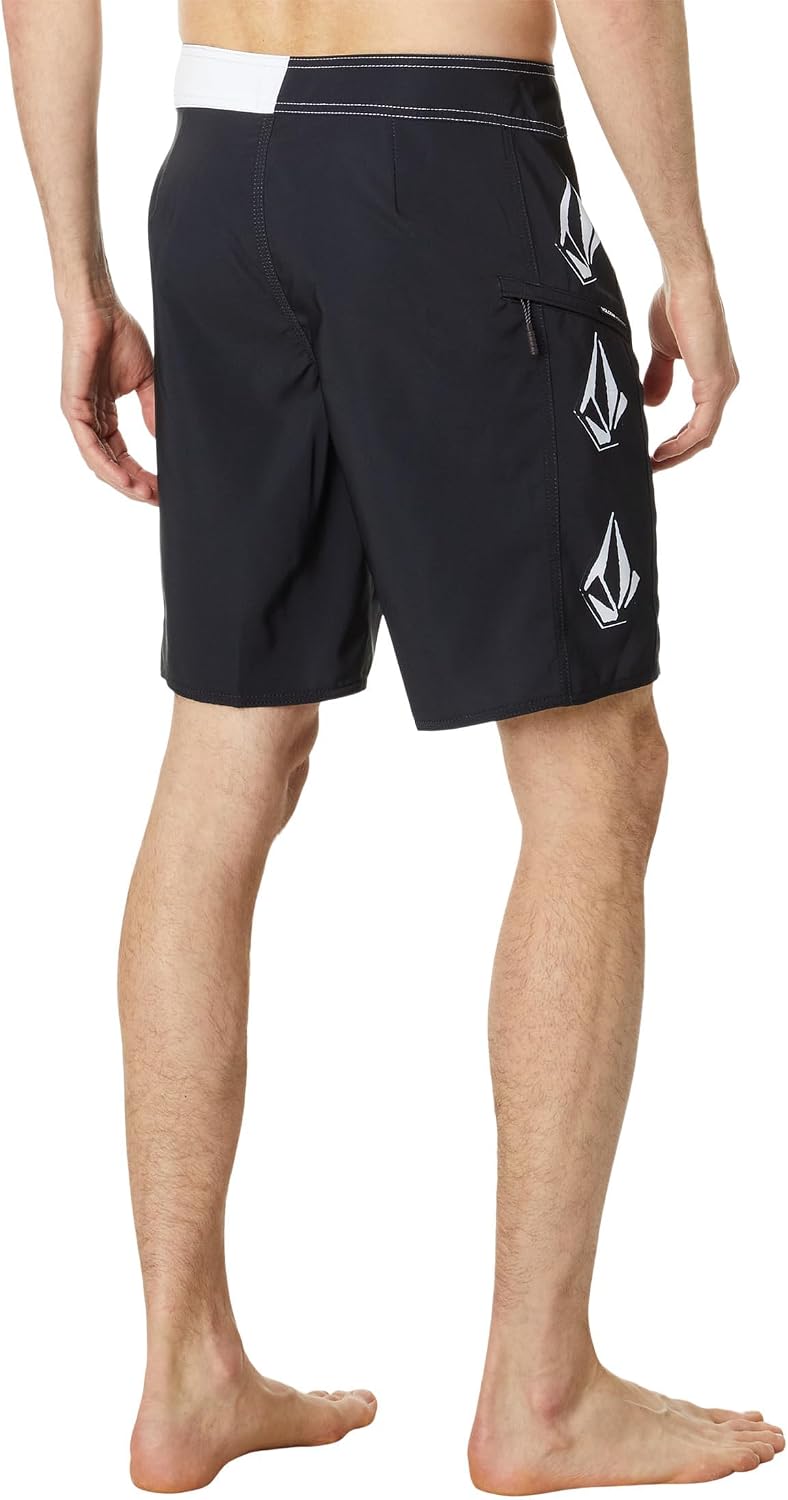 Volcom Men's 19" Mod-Tech Board Shorts- Performance UPF 50+ Sun Protection Quick-Dry Swim Bottoms N-black