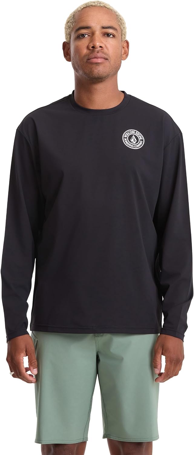 Volcom Taunt Loose Fit Long Sleeve Rashguard Onyx-black