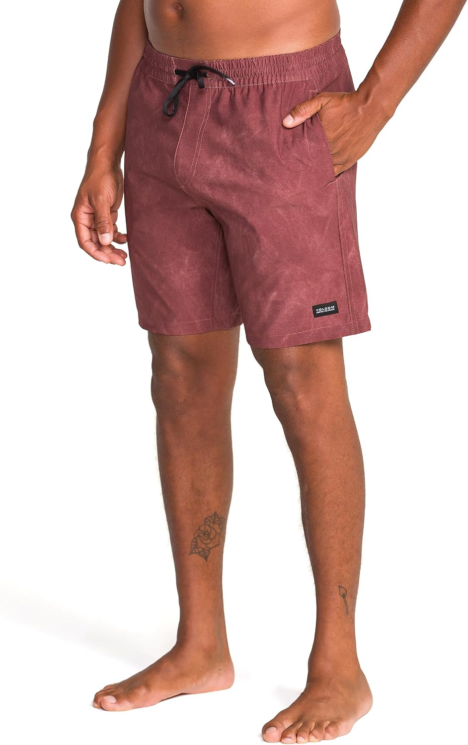 Volcom Men's Steppen Ew 17" Elastic Waist Short Cinnamon Tie