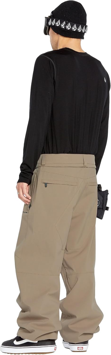 Volcom Men's Shell Snow Billow Pant – 10k Waterproof, Baggy Fit, Breathable 2-layer Chestnut Brown