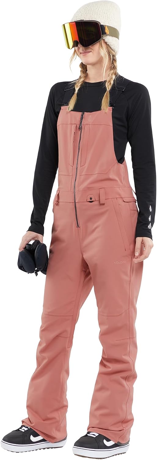 Volcom Women's Swift Bib Overall Snowpant Earth Pink S4