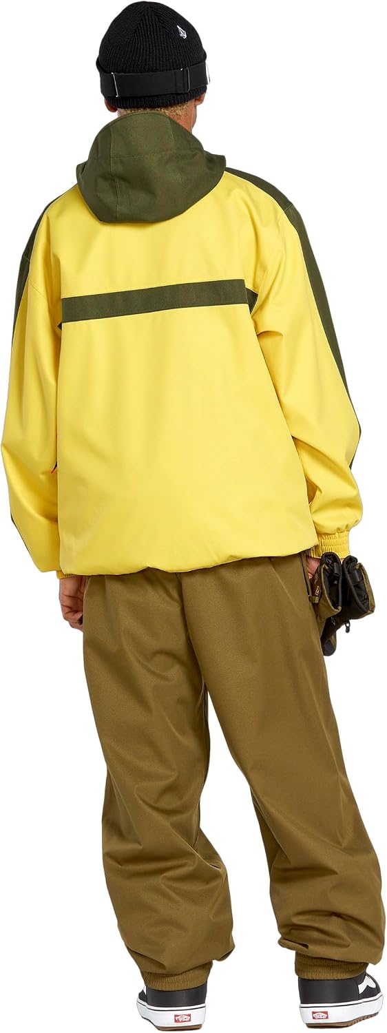 Volcom Men's Arthur Longo 20k Pullover Anarok Hooded Snowboard Jacket Dark Yellow S5