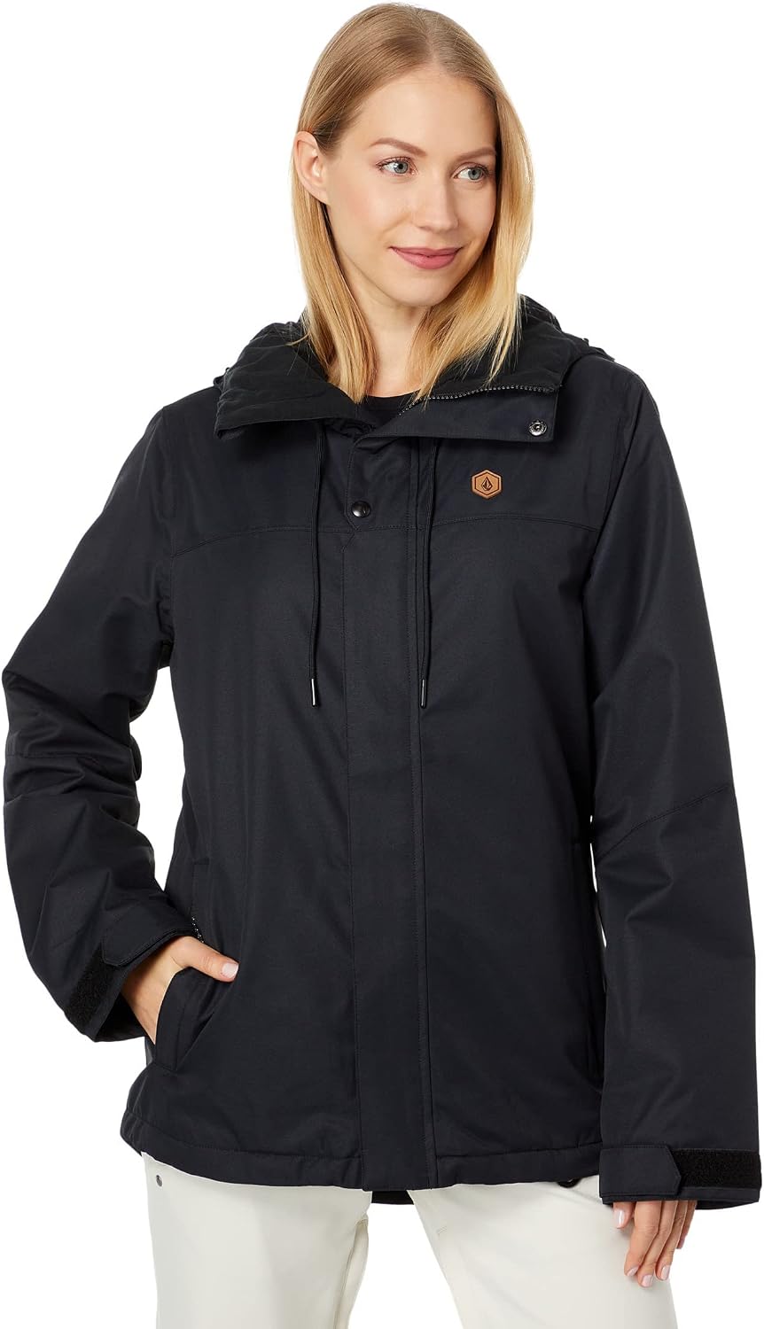 Volcom Women's Bolt Insulated Snowboard Ski Winter Hooded Jacket Black S3
