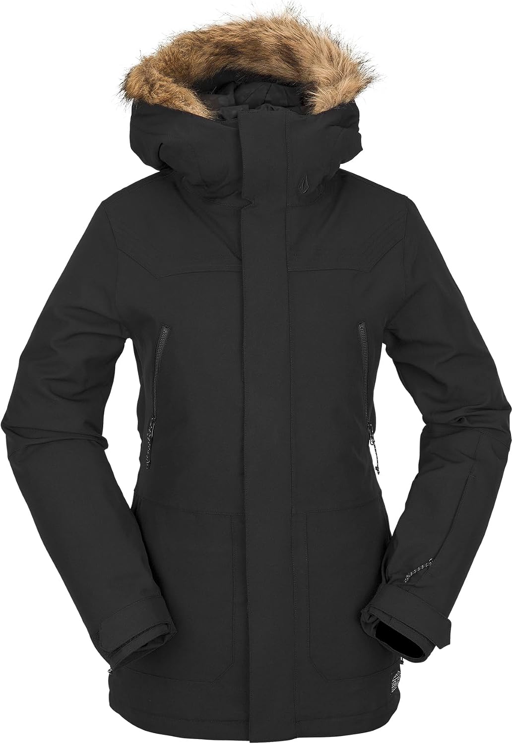 Volcom Women's Shadow Insulated Snowboard Ski Winter Hooded Jacket Black S3