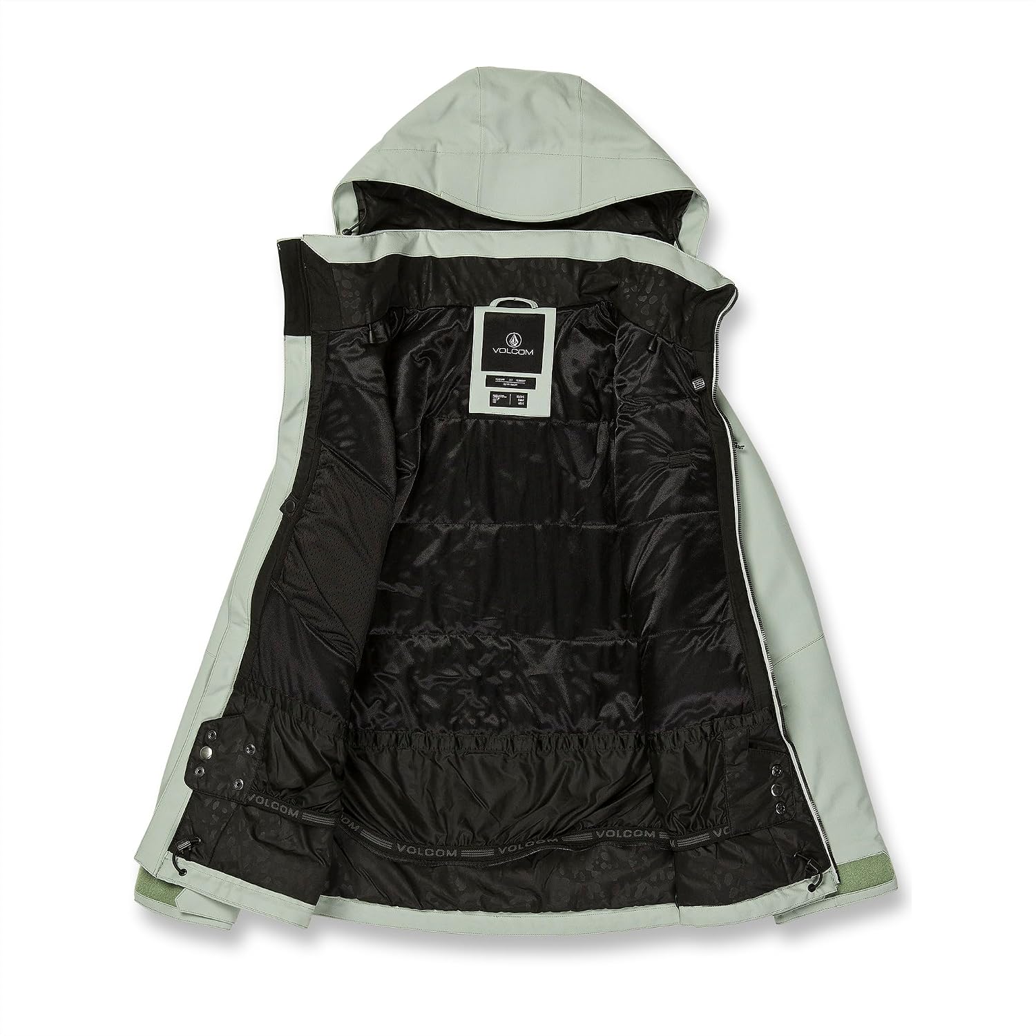 Volcom womens Shelter 3d Stretch Insulated Snowboard Ski Winter Hooded Jacket Sage Frost S4