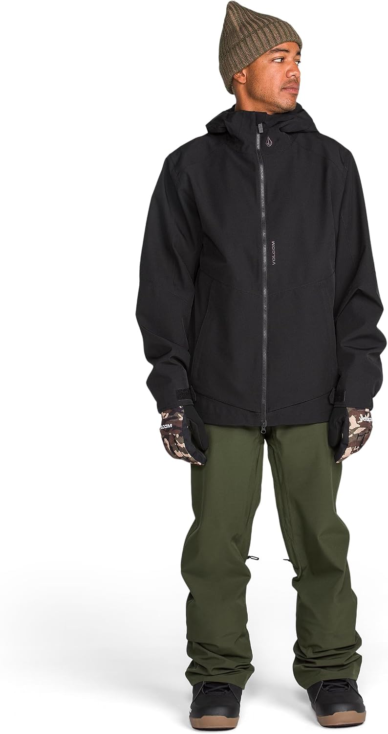 Volcom Men's Frickin Relaxed Fit Chino Snowboard Pant Dark Green