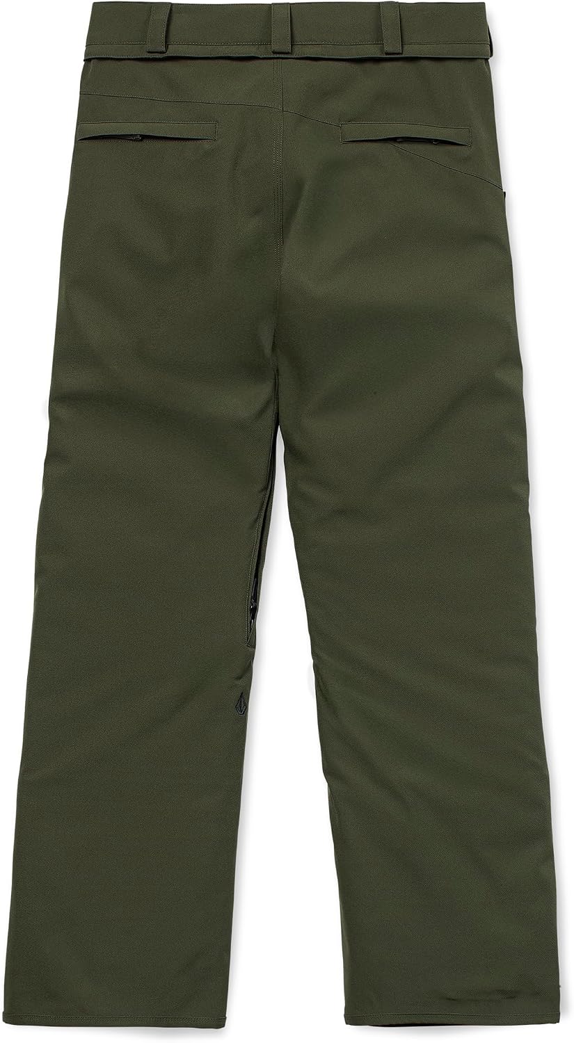 Volcom Men's Frickin Relaxed Fit Chino Snowboard Pant Dark Green