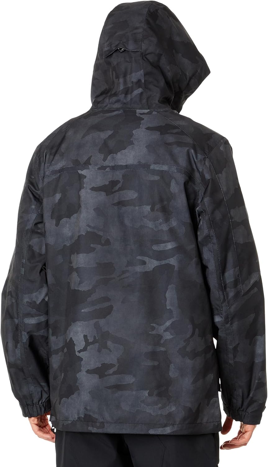Volcom Men's Brighton Pullover Anarok Hooded Snowboard Jacket Black Camo