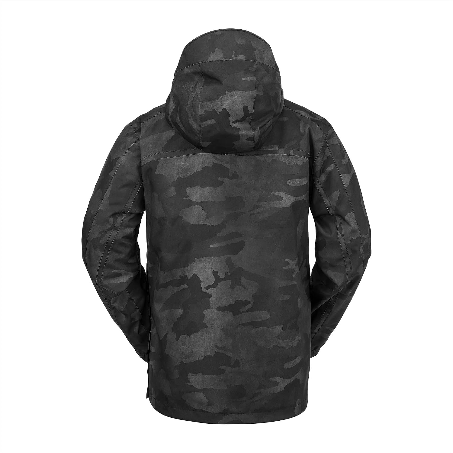 Volcom Men's Brighton Pullover Anarok Hooded Snowboard Jacket Black Camo