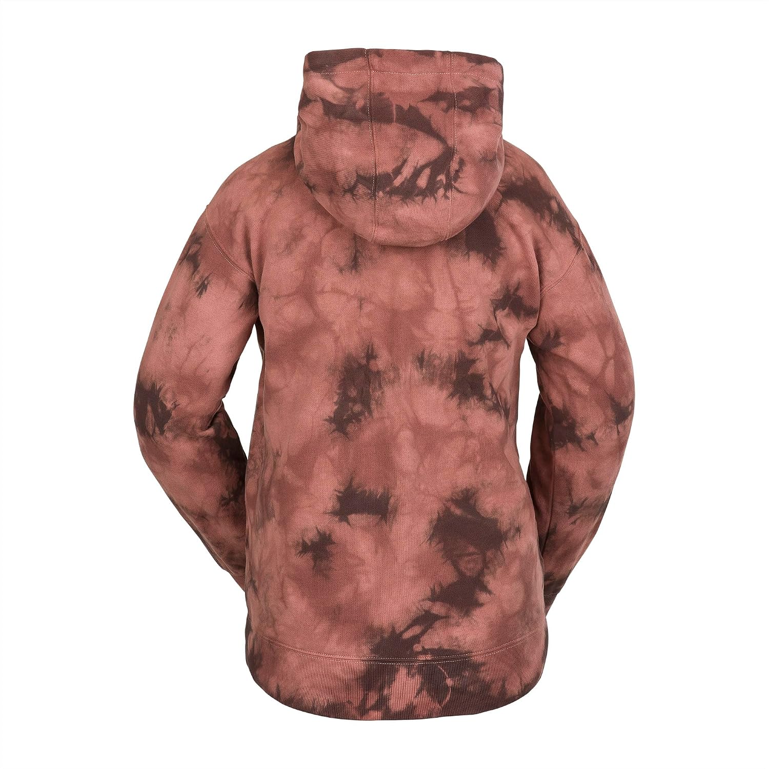 Volcom womens Costus Pollover Baselayer Hooded Fleece Snow Sweatshirt Pink Salt Wash S4
