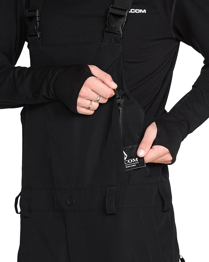 Volcom Men's V.co Sparta Bib Overall Snowboard Pant Black