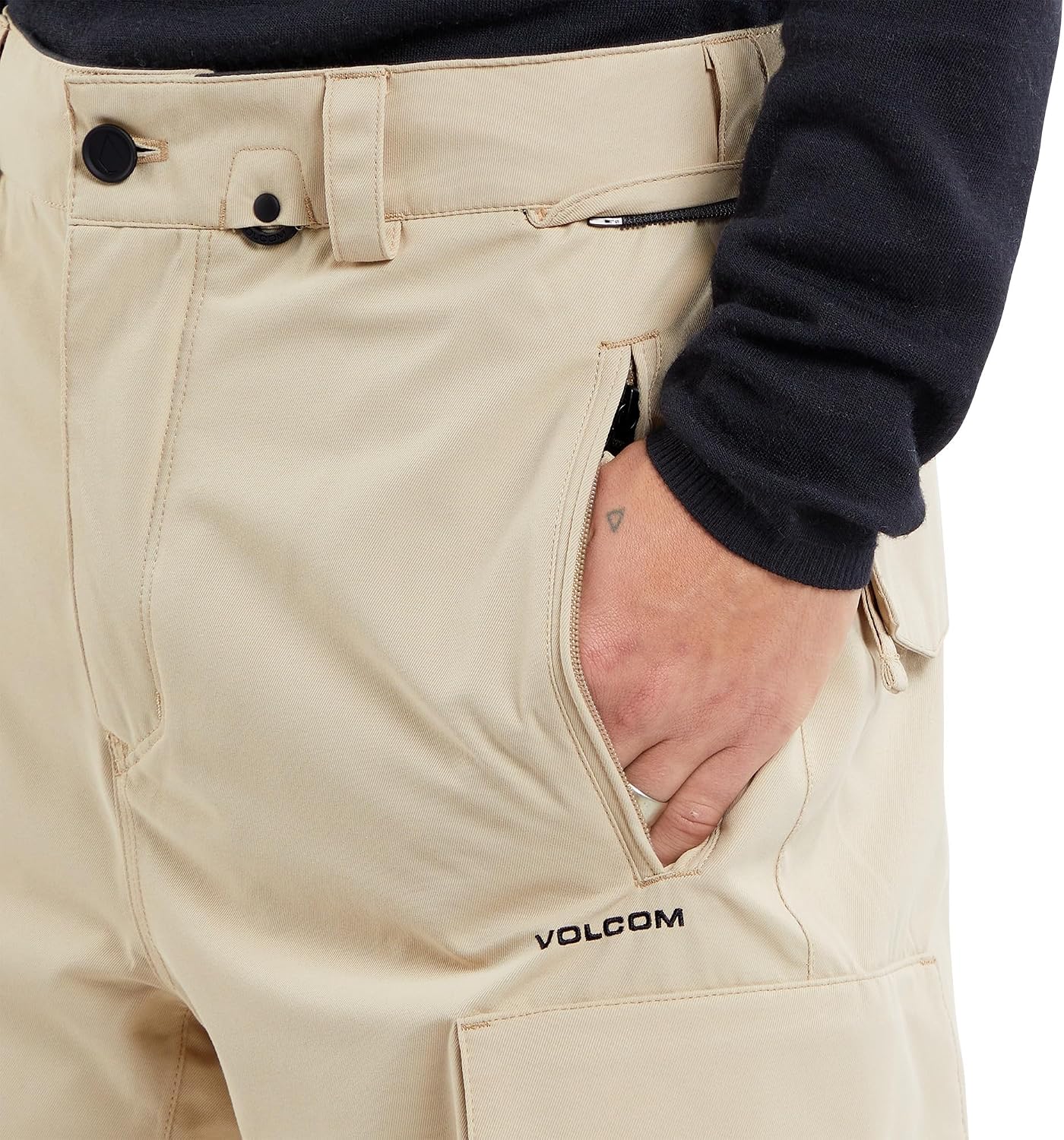 Volcom Men's V.CO Hunter Cargo Snowboard Pants Khakiest S4