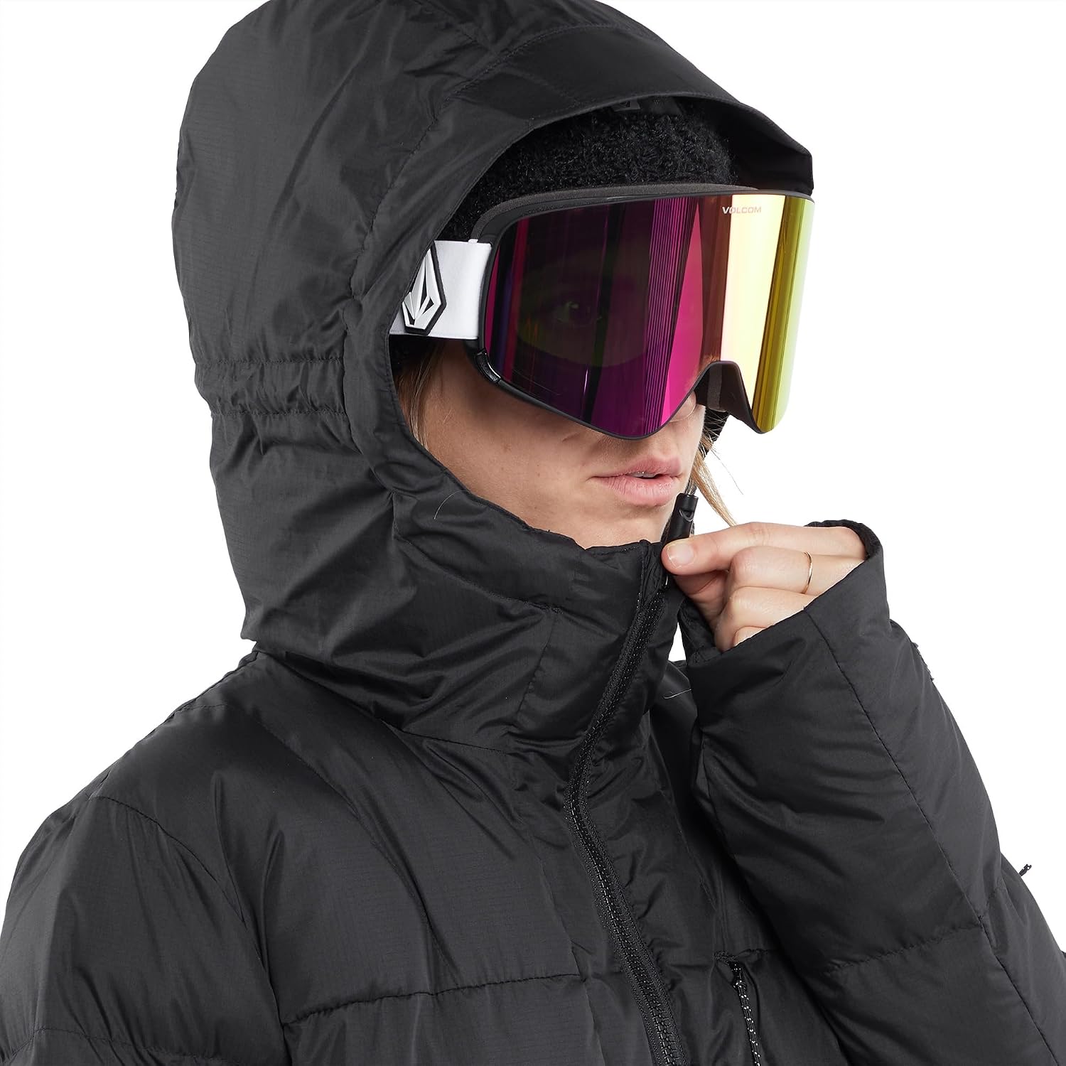 Volcom Women's Puffleup Snowboard Ski Puffer Winter Jacket Black S4