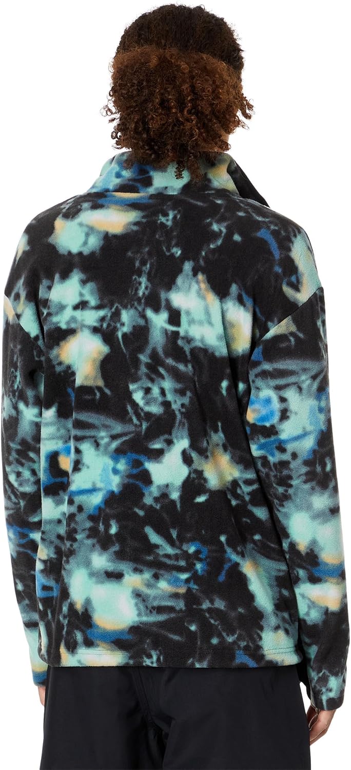 Volcom Men's Polar Fleece Mock Neck 12 Zip Snowboard Ski Baselayer Spritz Black S4