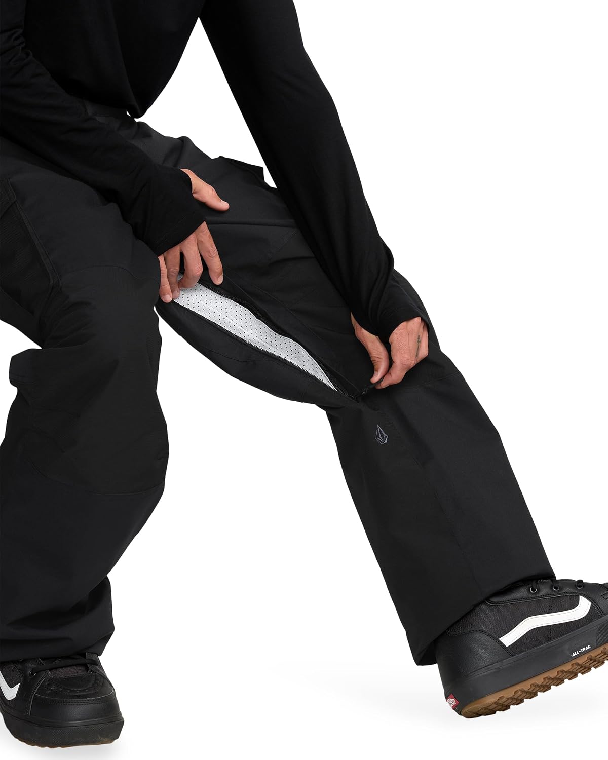Volcom Men's Nwrk Baggy Snowboard Pant – 10k Waterproof Breathable 2-layer Onyx
