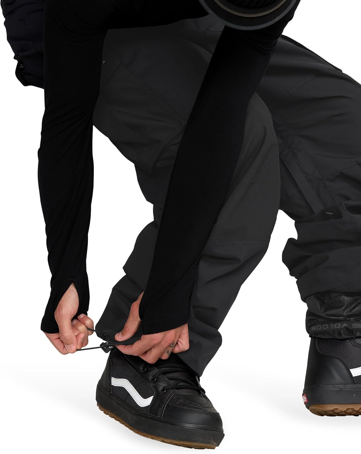 Volcom Men's Nwrk Baggy Snowboard Pant – 10k Waterproof Breathable 2-layer Onyx