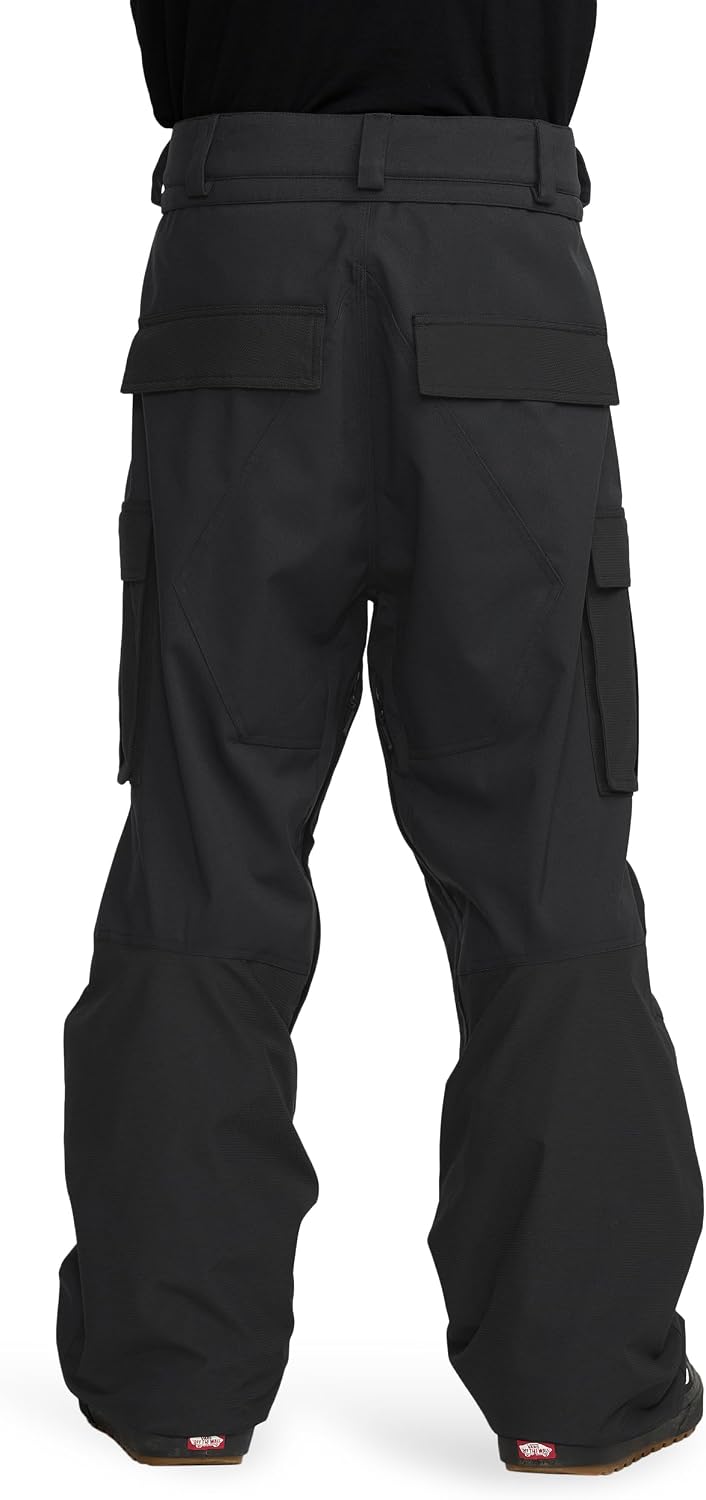 Volcom Men's Nwrk Baggy Snowboard Pant – 10k Waterproof Breathable 2-layer Onyx