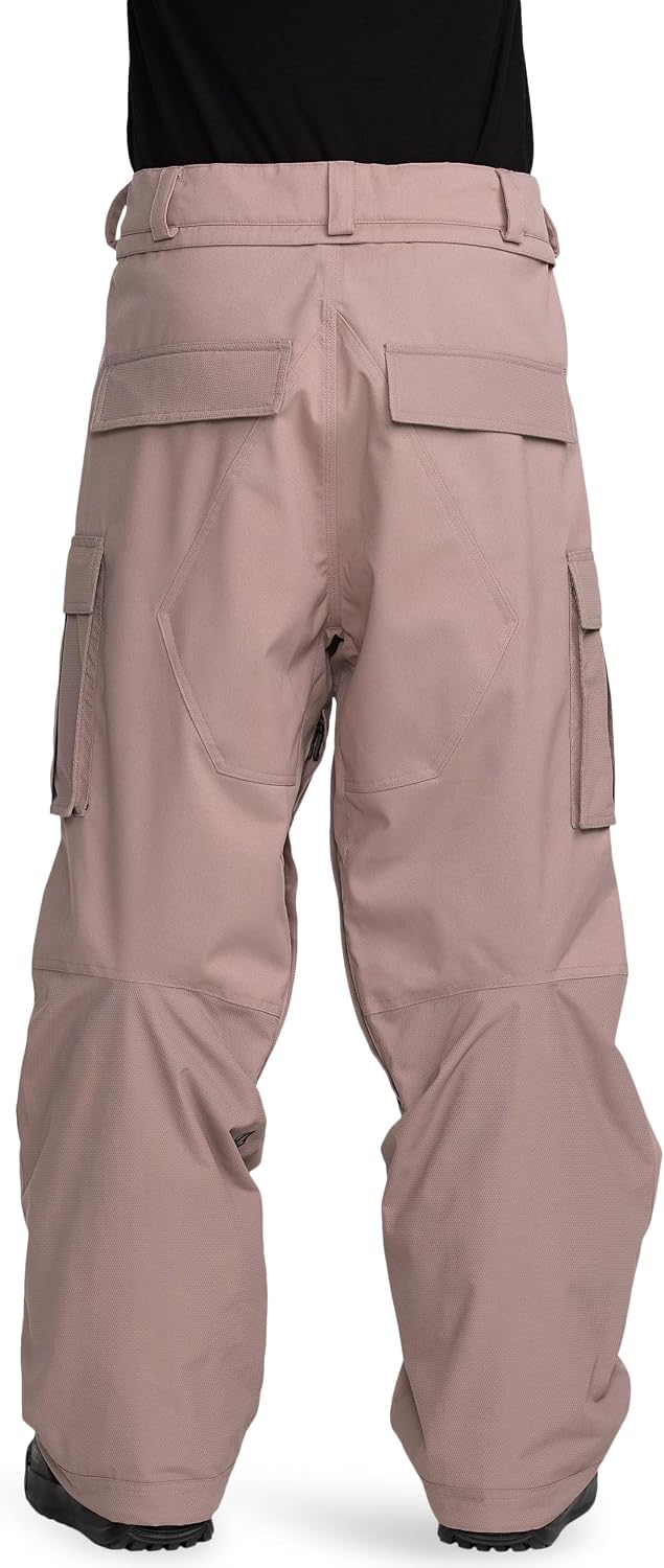 Volcom Men's Nwrk Baggy Snowboard Pant – 10k Waterproof Breathable 2-layer Pale Mauve