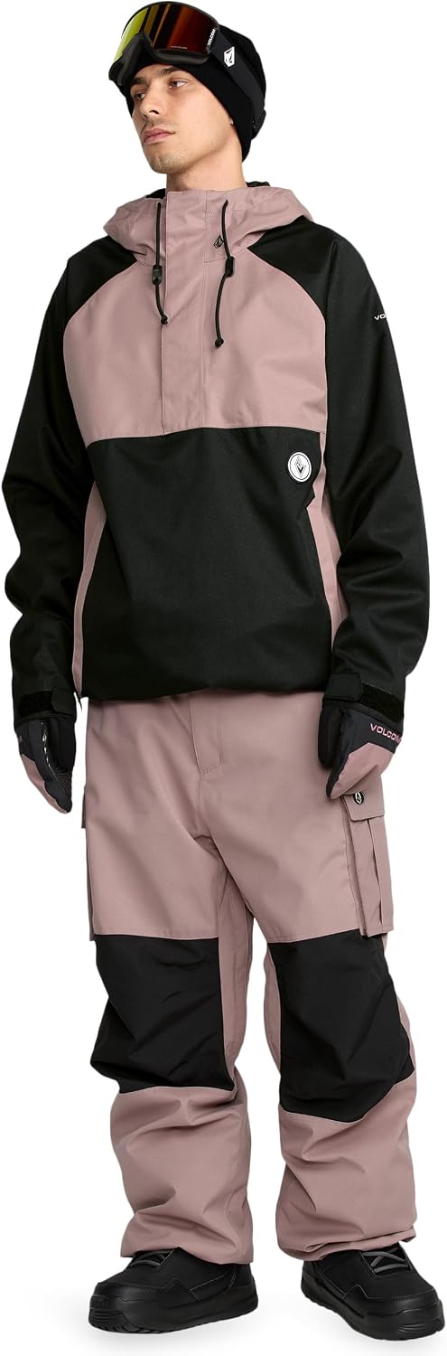 Volcom Men's Nwrk Baggy Snowboard Pant – 10k Waterproof Breathable 2-layer Pale Mauve