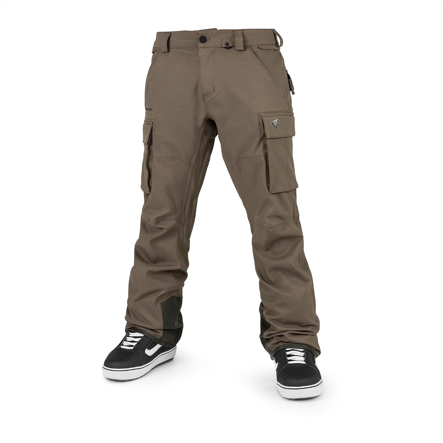 Volcom Men's Articulated Snow Pant, 15k Waterproof Ski Snowboard Pants, Sealed Seams Teak S4