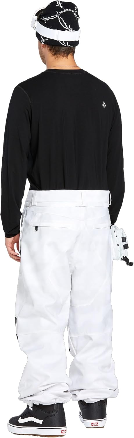 Volcom Men's Shell Snow Billow Pant – 10k Waterproof, Baggy Fit, Breathable 2-layer White Camo