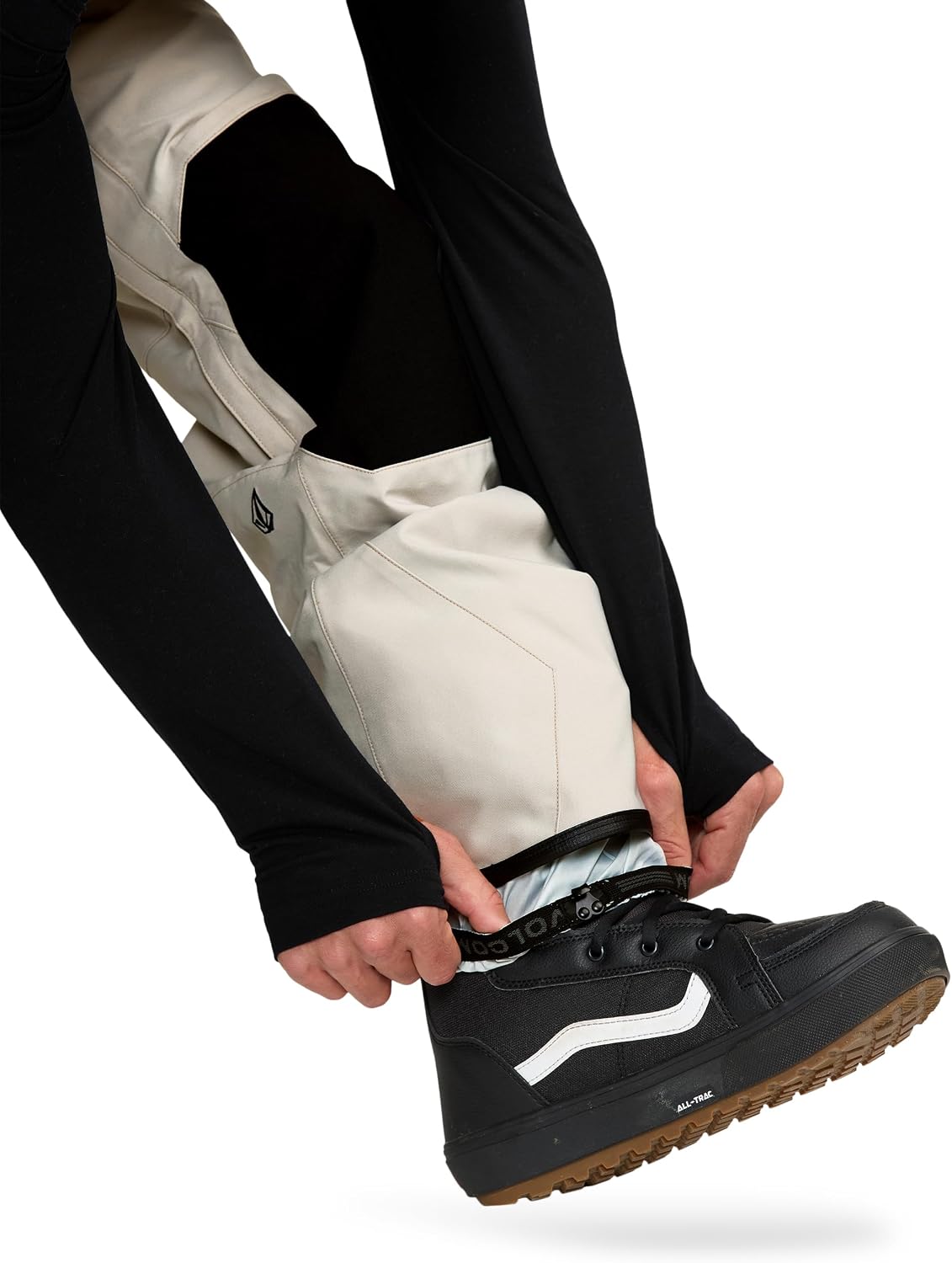 Volcom Men's Roan Bib Overall Snowboard Pant – 15k Waterproof 2-layer Repreve® Fibers Stone