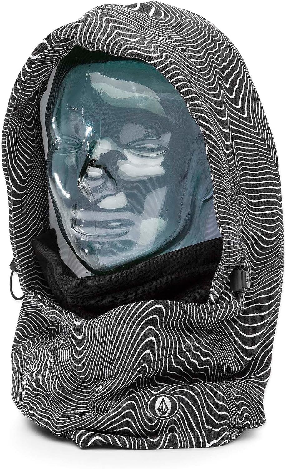 Volcom Men's Hydro Fleece Hood Snowboard Neck Warmer Black Print S5