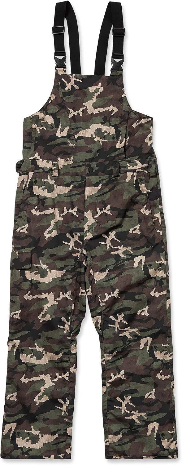 Volcom Men's V.co Sparta Bib Overall Snowboard Pant Camoflauge