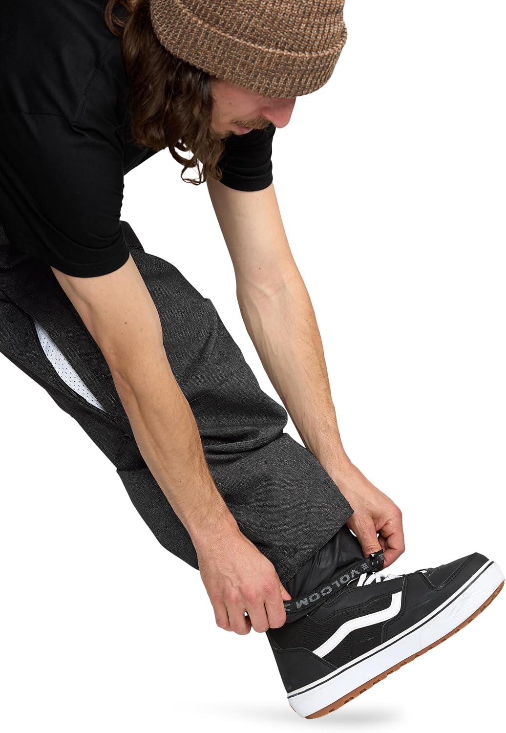 Volcom Men's Shell Snow Billow Pant – 10k Waterproof, Baggy Fit, Breathable 2-layer Black Denim