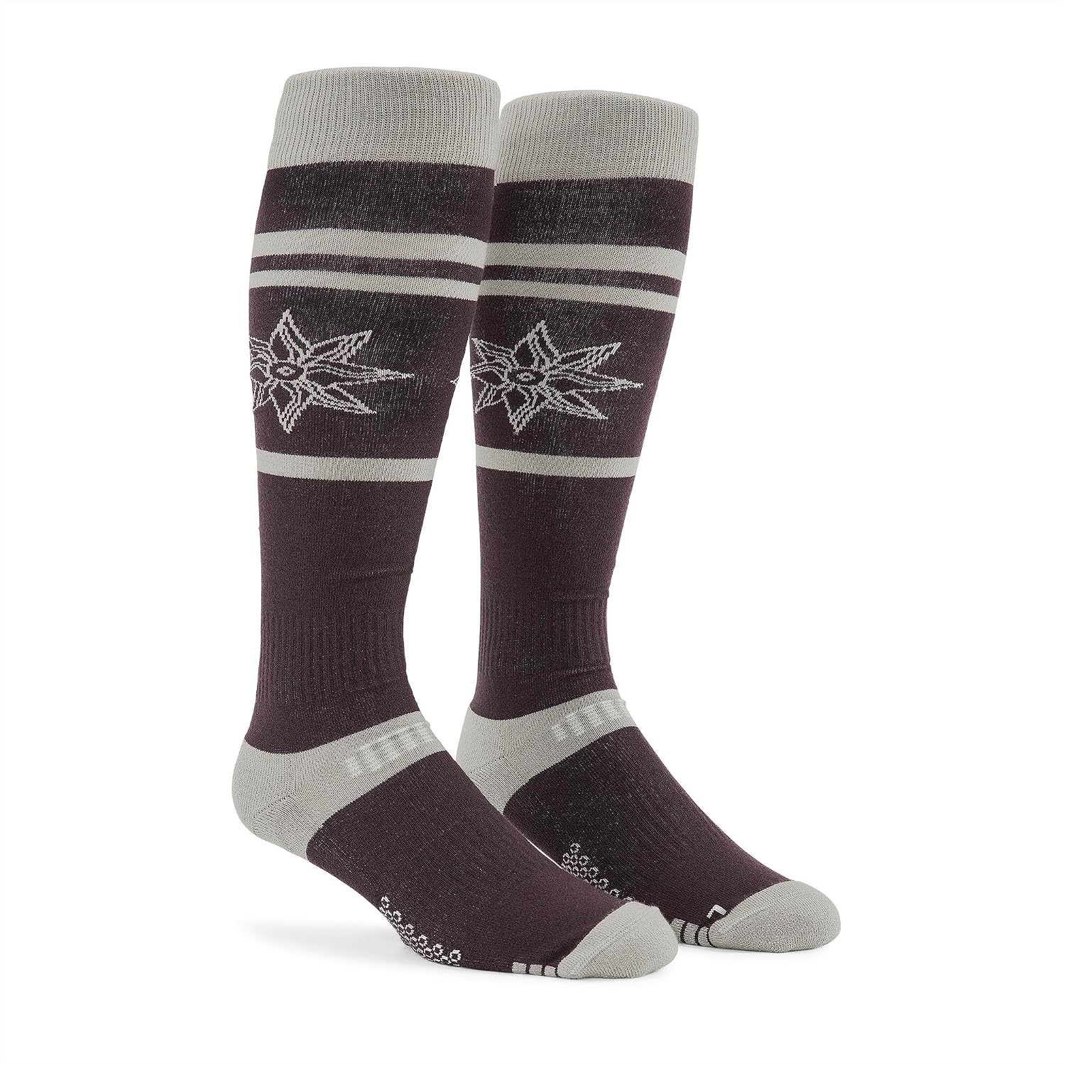 Volcom Men's Heavy Weight Snowboard Ski Sock Maroon S4